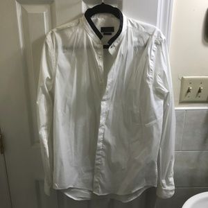 Zara Men's Mandarin / Granddad Collar Shirt